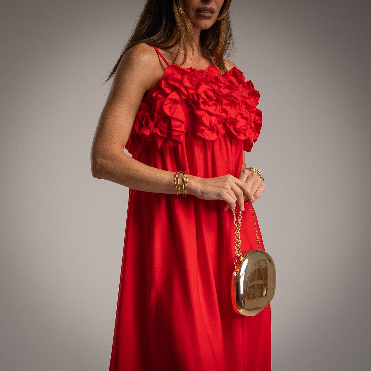 VESTIDO ESCOTE FLORES