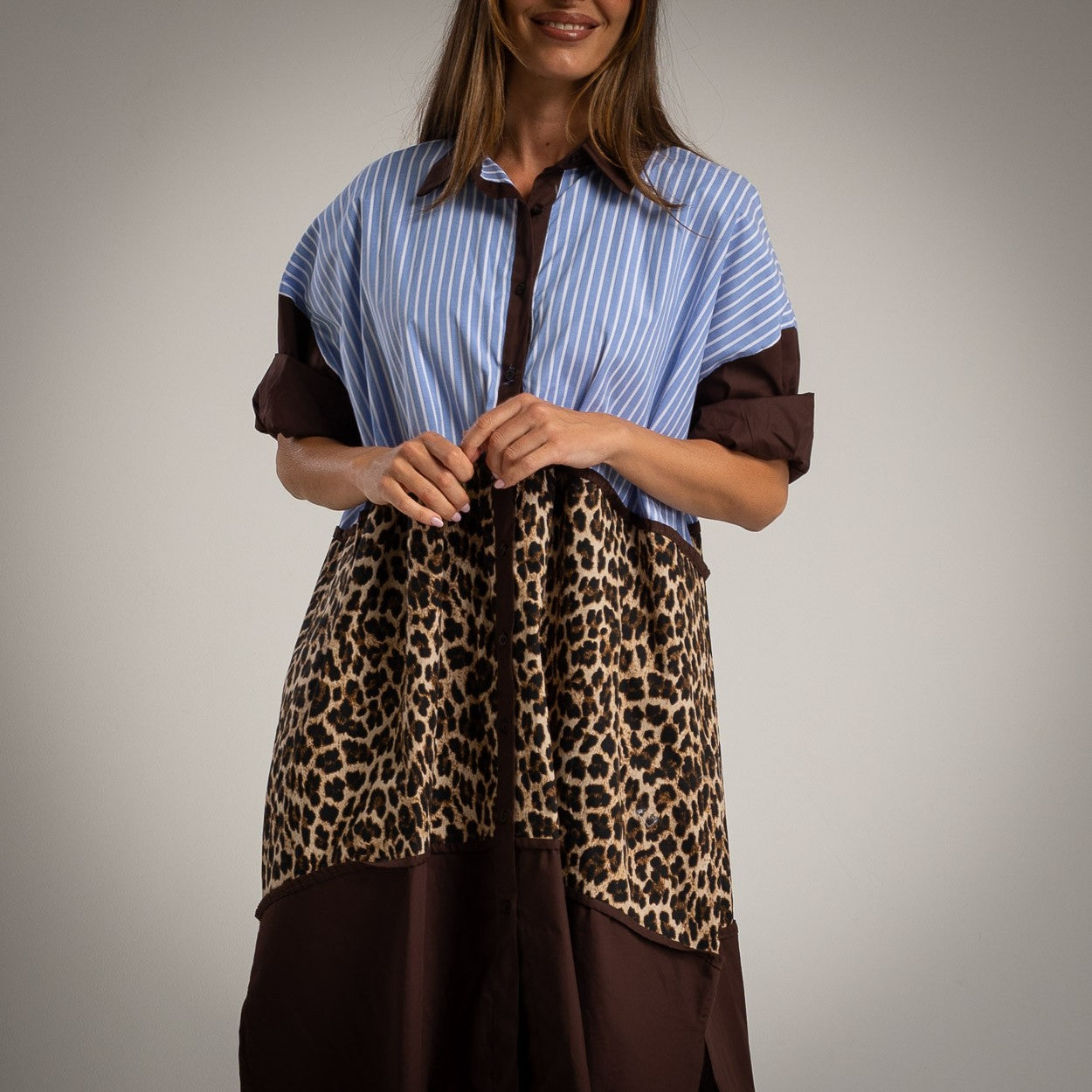 VESTIDO CAMISERO PRINT RAYAS