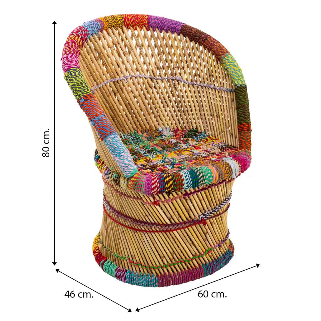 SILLÓN BAMBÚ TRENZADO