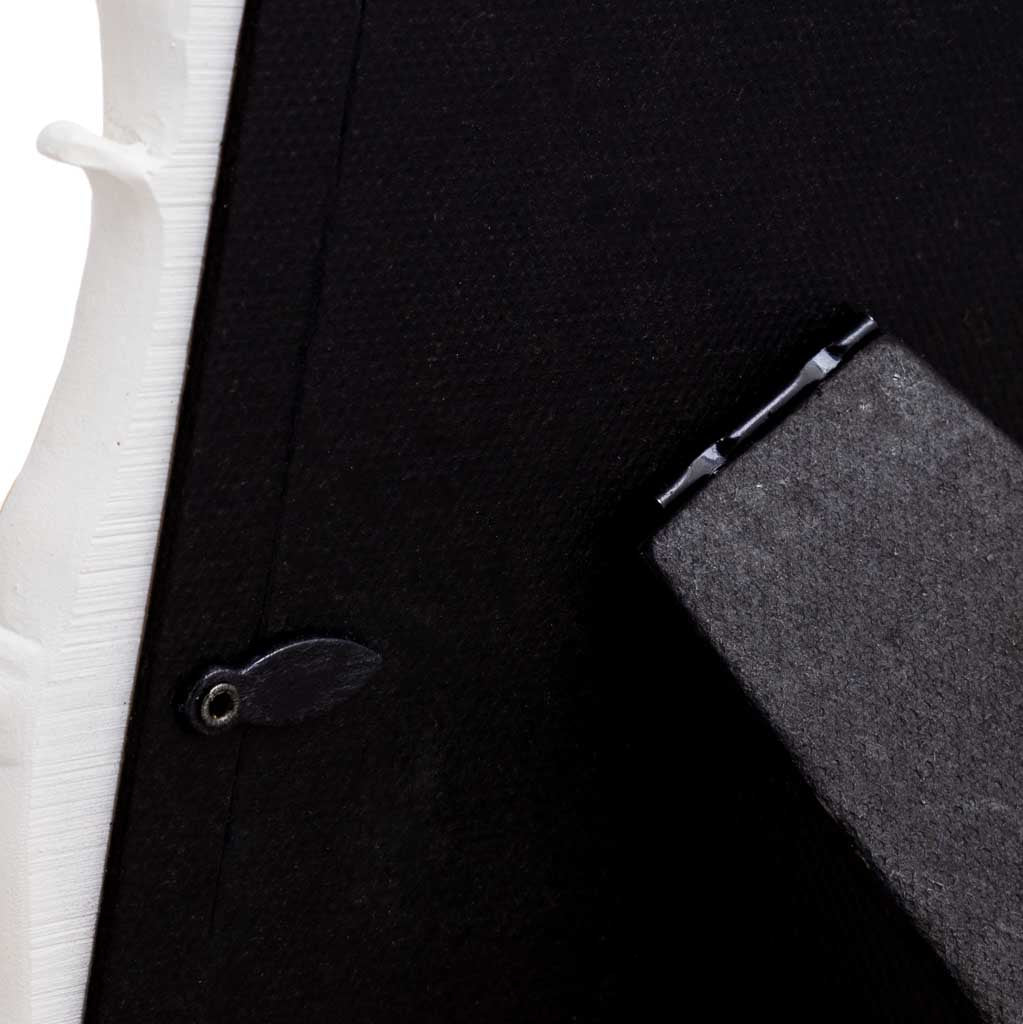 PORTA FOTOS BLANCO FLORES