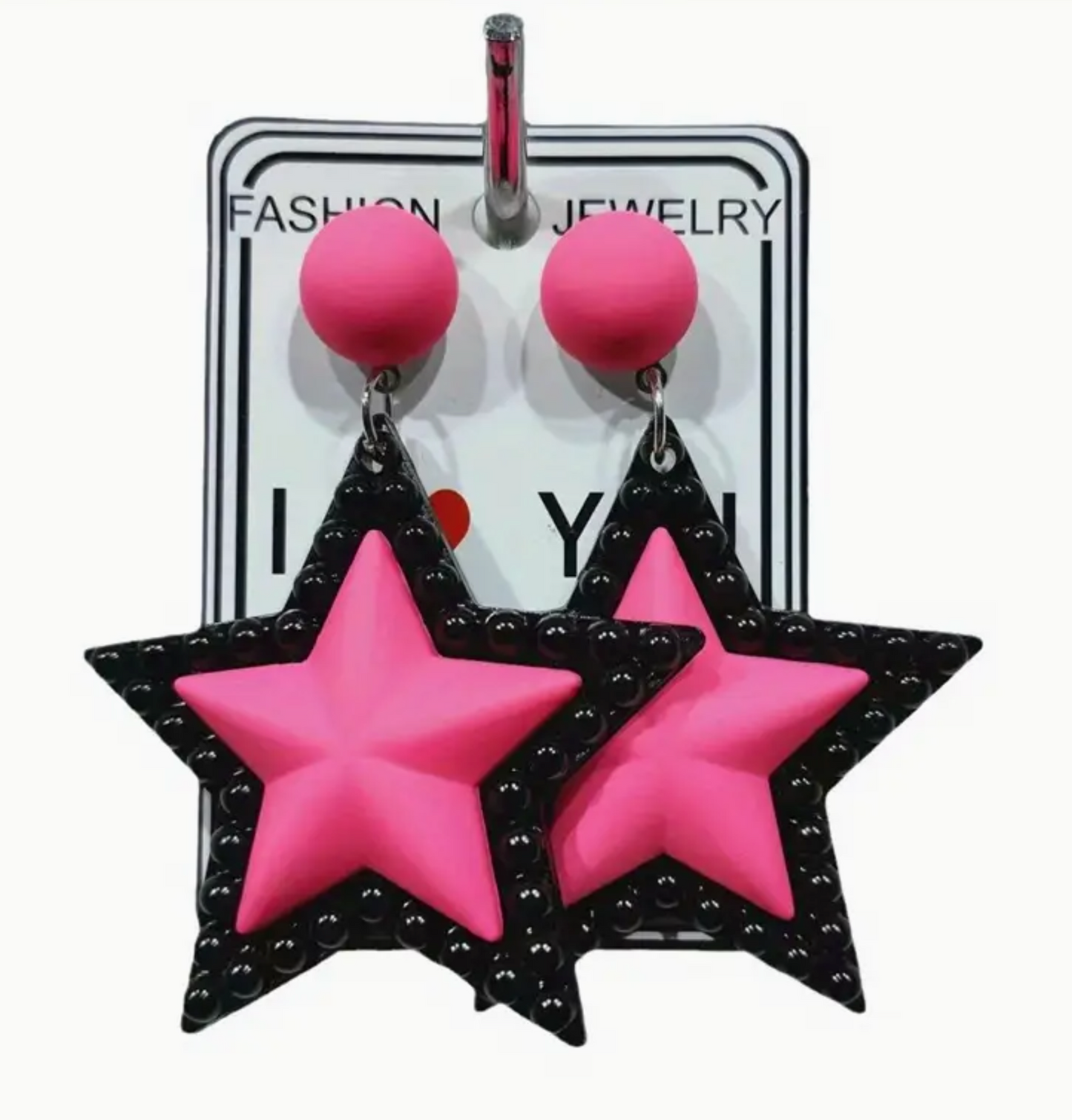 PENDIENTES ESTRELLAS FLÚOR