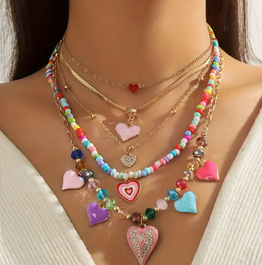 SET 5 COLLARES COLORIDOS