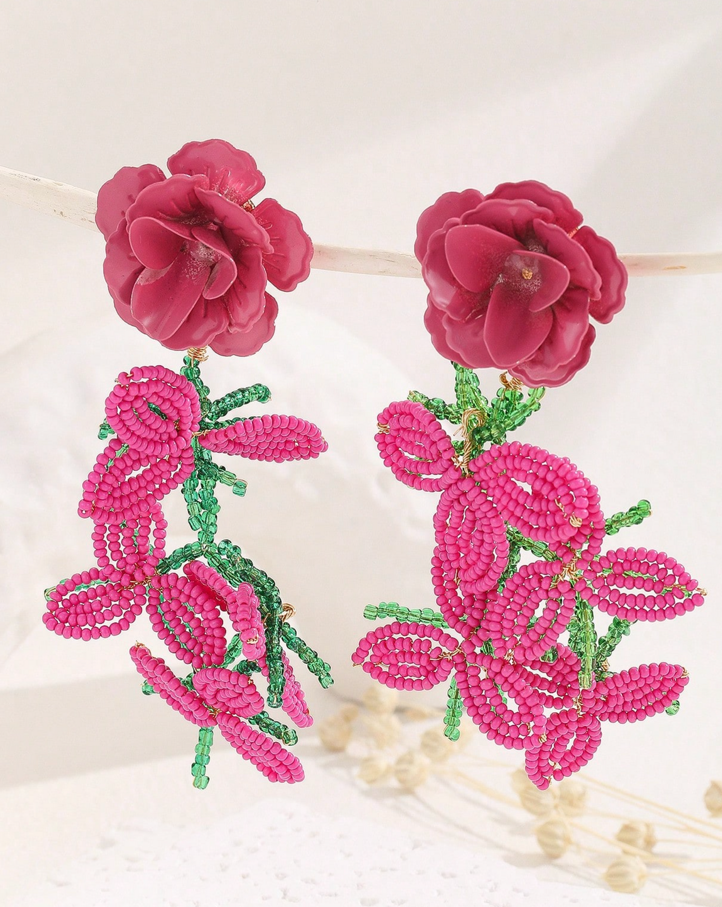 PENDIENTES FLOR LARGOS