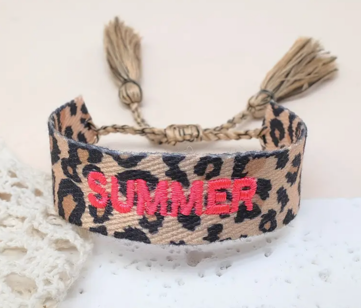 PULSERA TELA BORDADA SUMMER PRINT