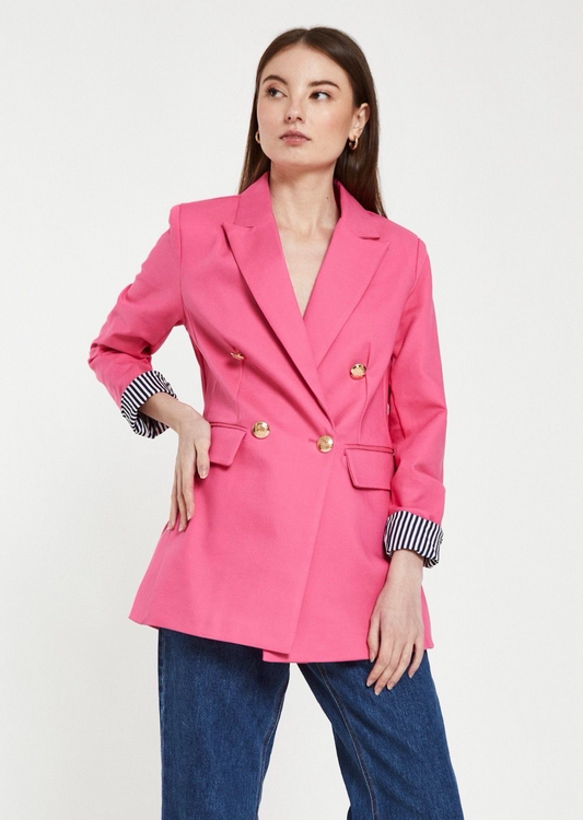 BLAZER FUCSIA MANGA RAYAS
