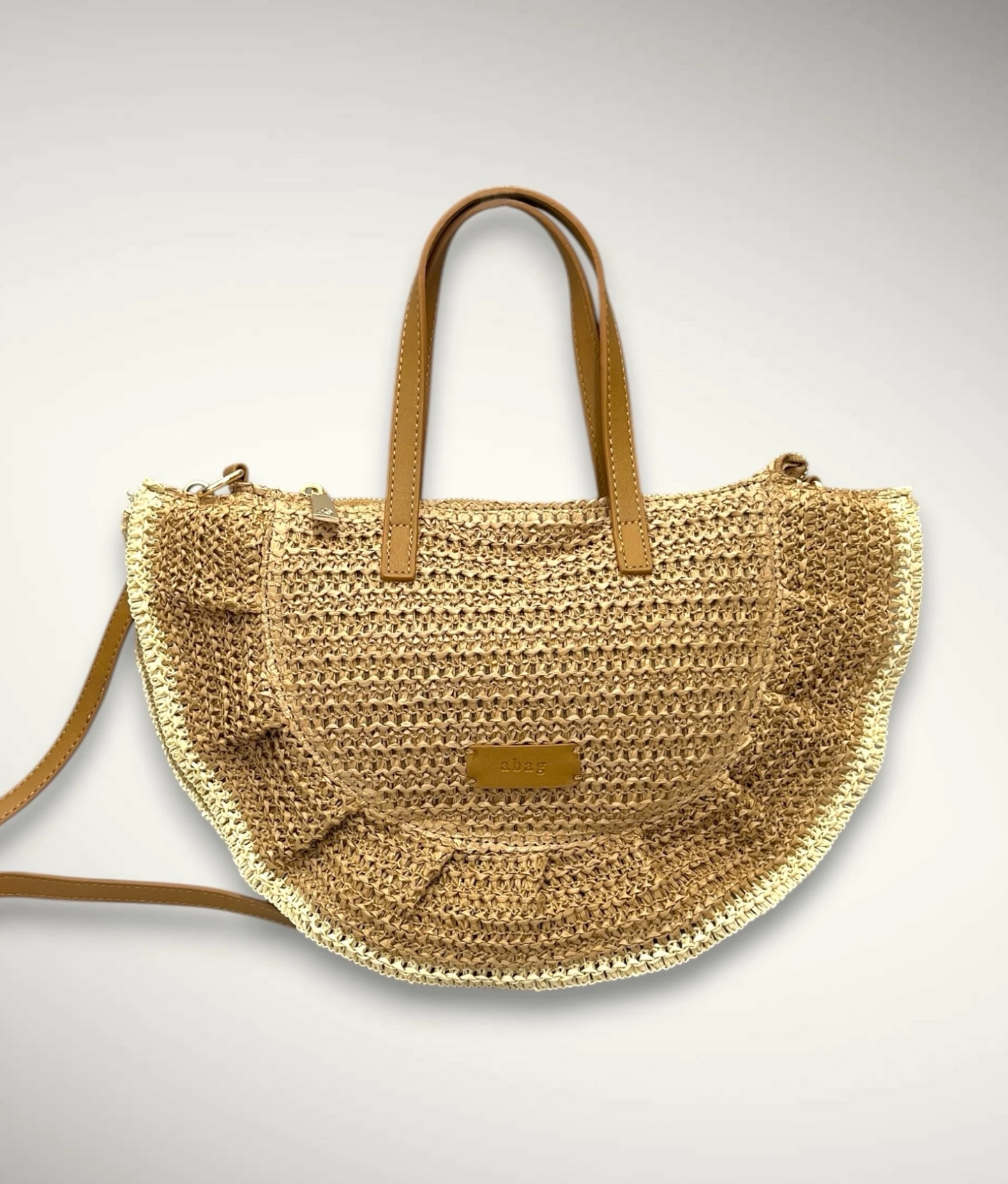 BOLSO RAFIA SEMILUNA VOLANTE