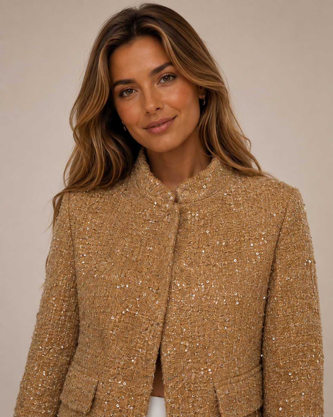CHAQUETA CORTA BRILLOS