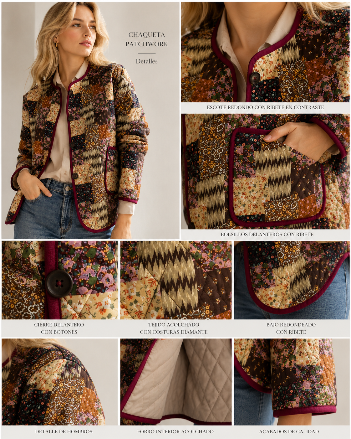 CHAQUETA PATCWORK
