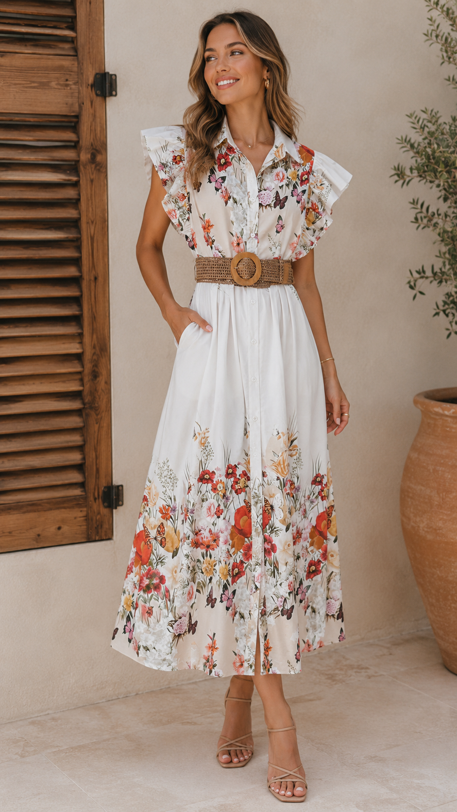 VESTIDO CAMISERO FLORAL