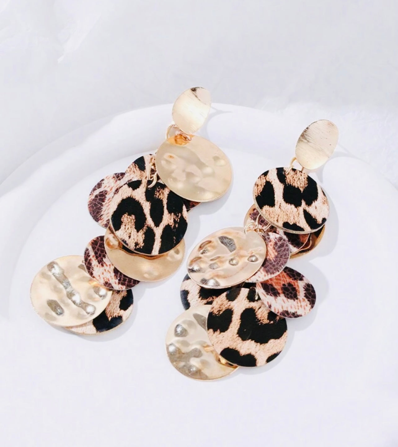 PENDIENTES REDONDOS ANIMALPRINT