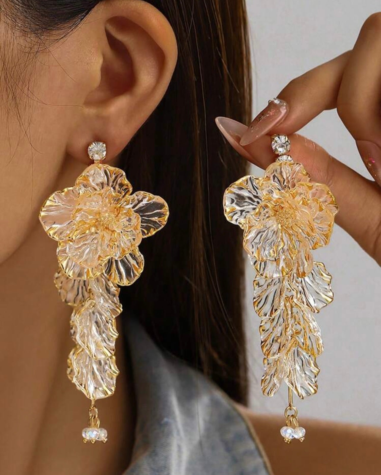 PENDIENTES FLORES PIEDRAS