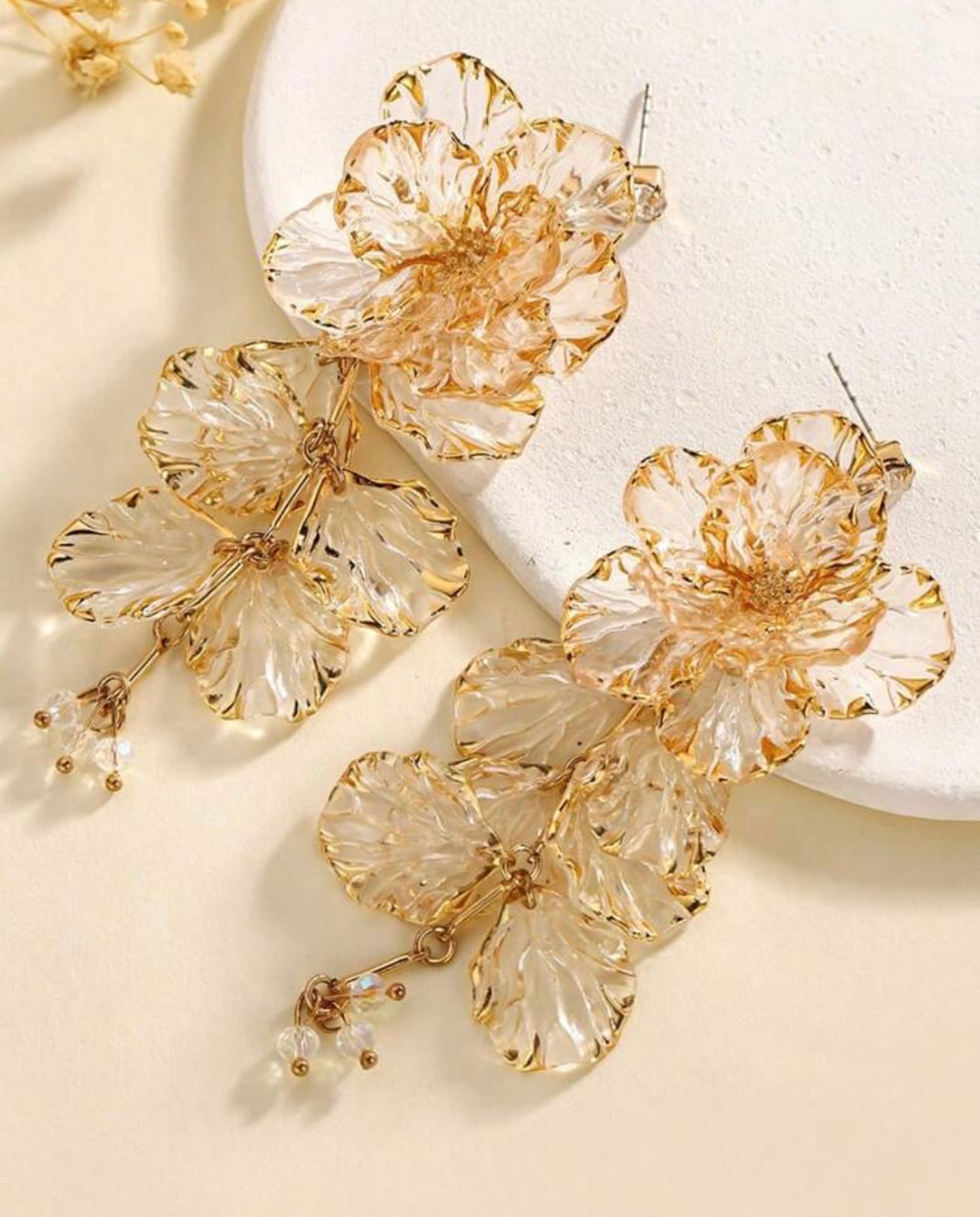 PENDIENTES FLORES PIEDRAS