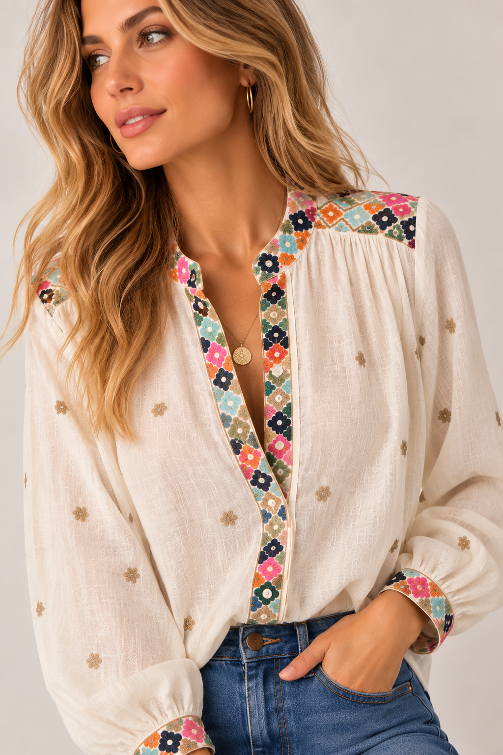 BLUSA BORDADA