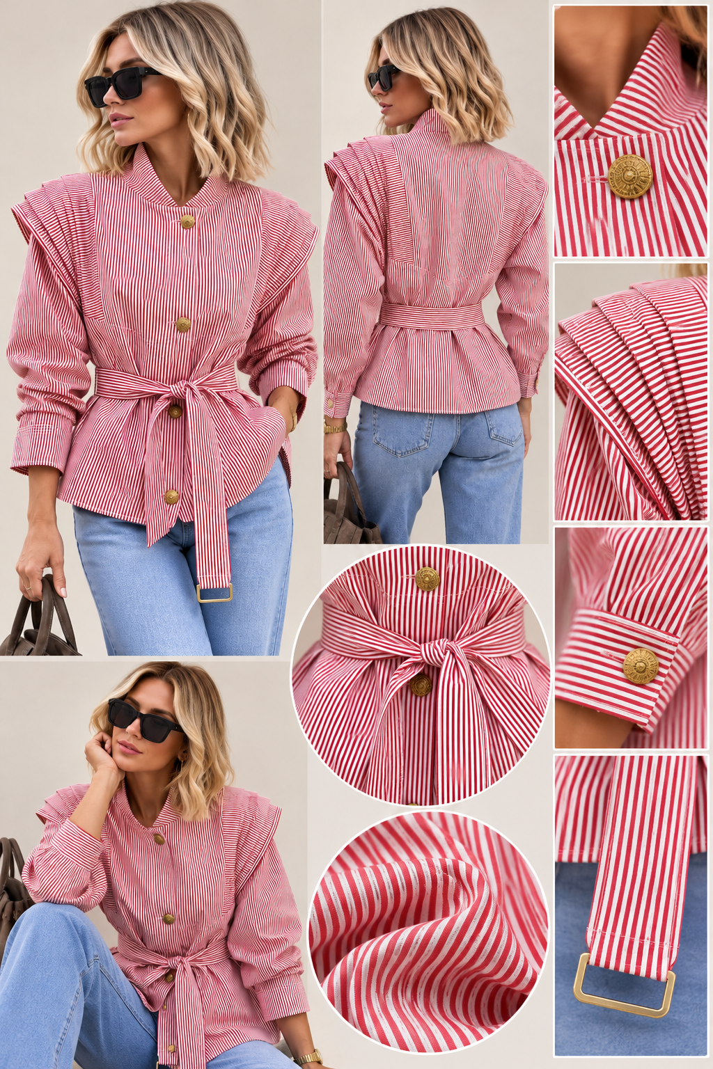 CHAQUETA RAYAS HOMBRERAS
