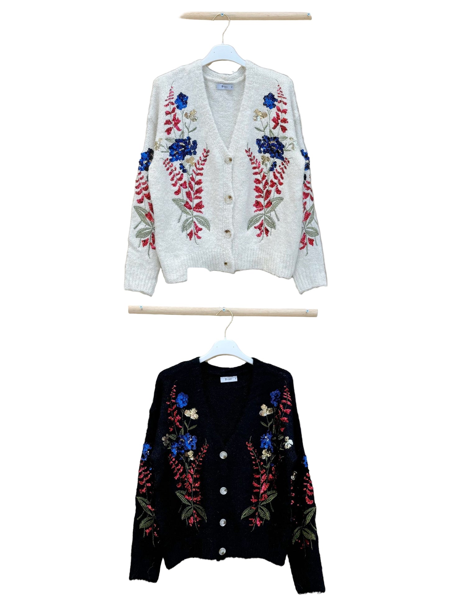 CHAQUETA FLORES LENTEJUELAS