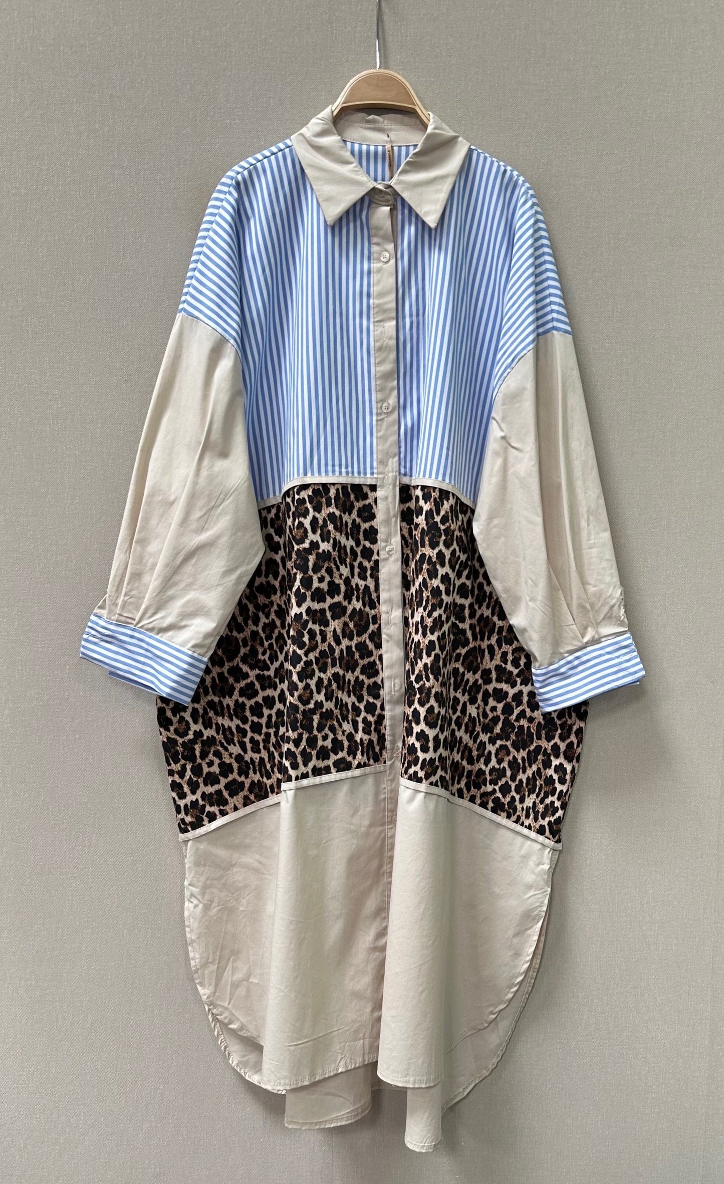 VESTIDO CAMISERO PRINT RAYAS