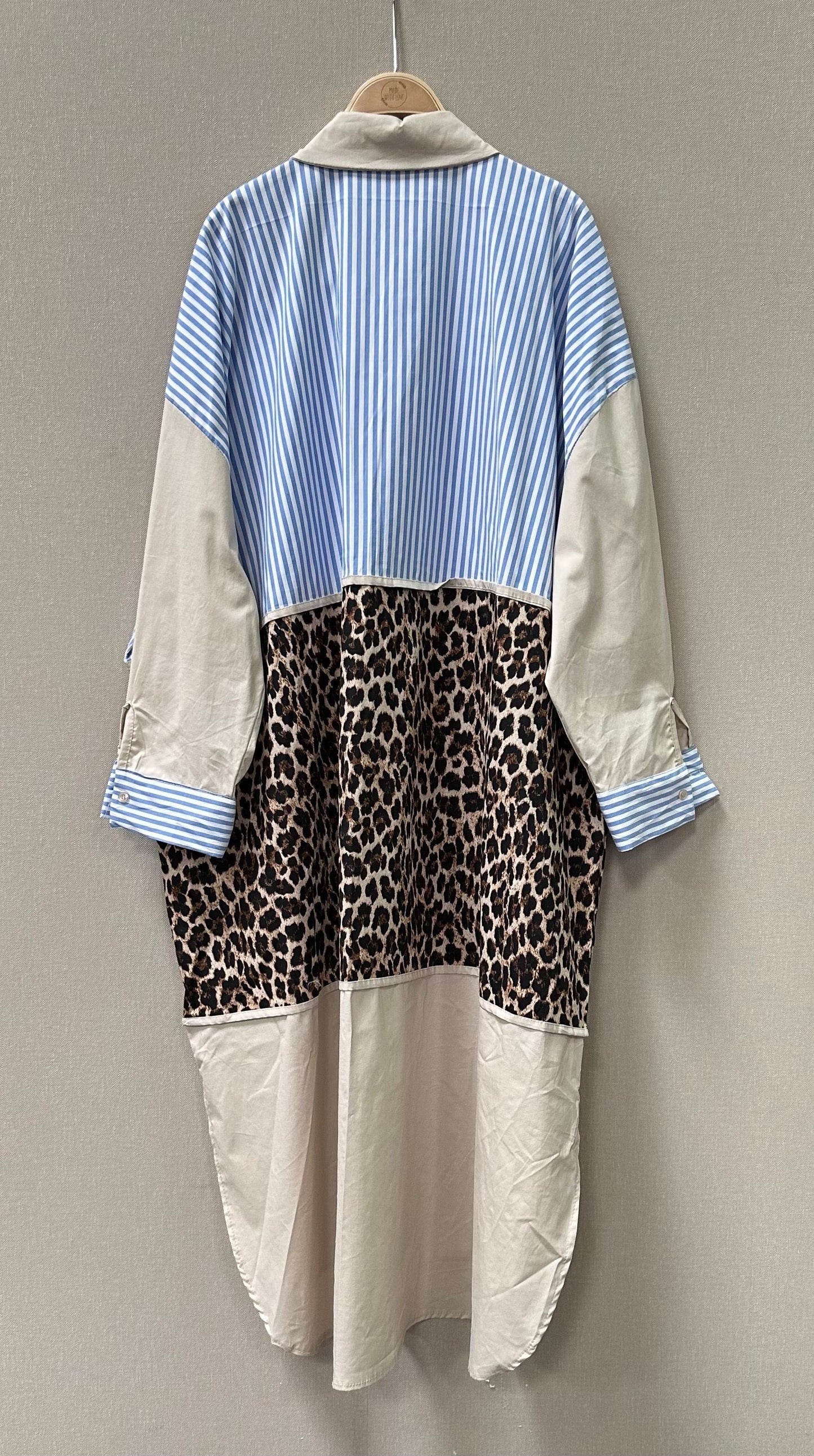 VESTIDO CAMISERO PRINT RAYAS