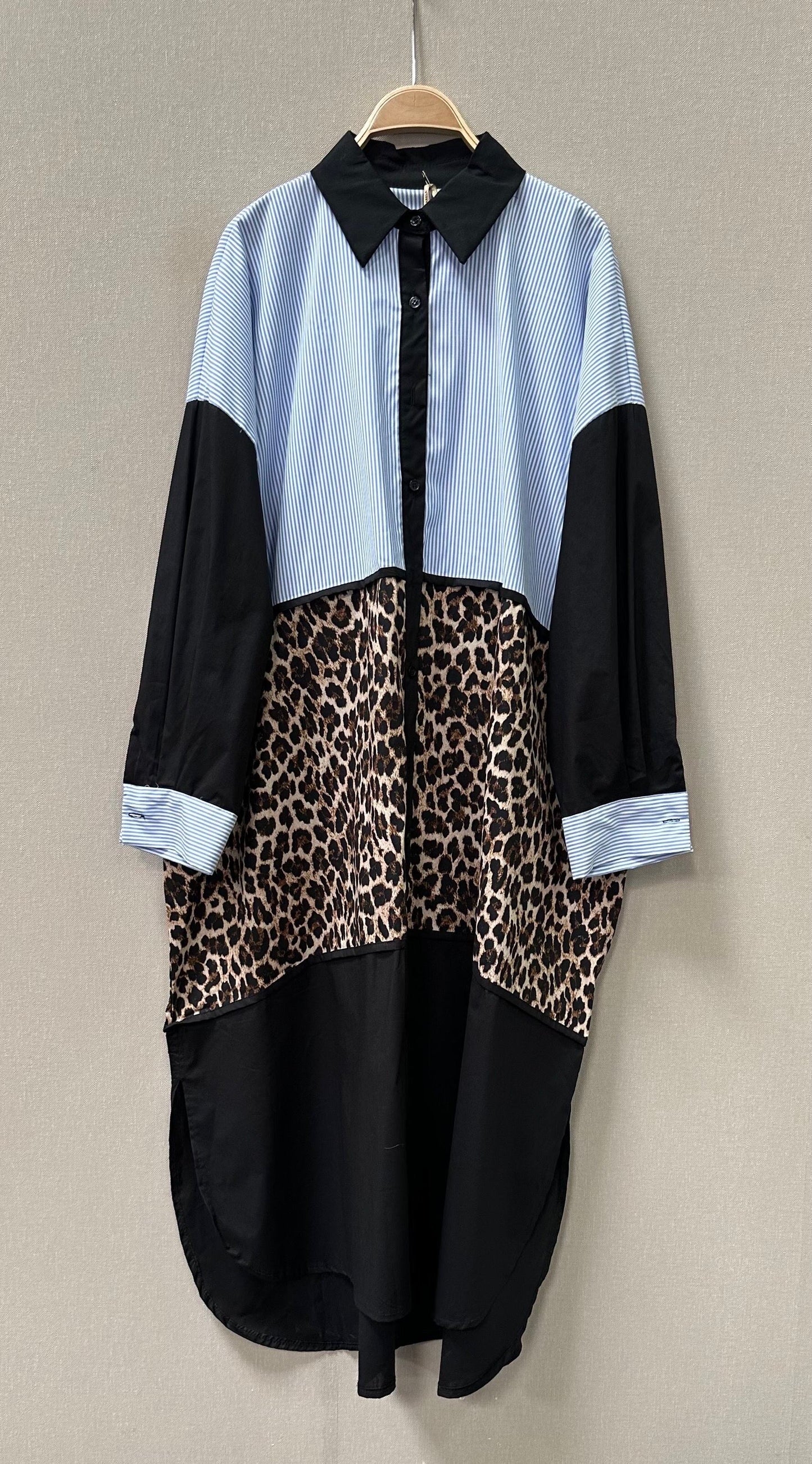 VESTIDO CAMISERO PRINT RAYAS
