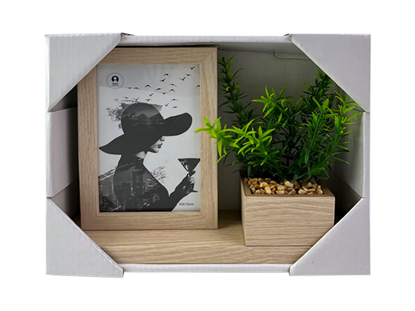 MARCO FOTO 10X15 MDF 25X7X19 PLANTA NATURAL