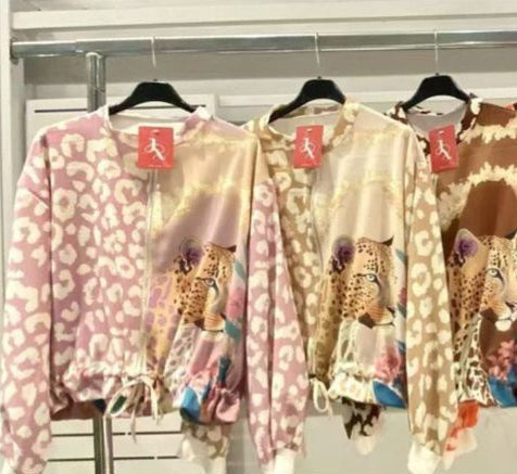 BOMBER SATIANDA ANIMALPRINT