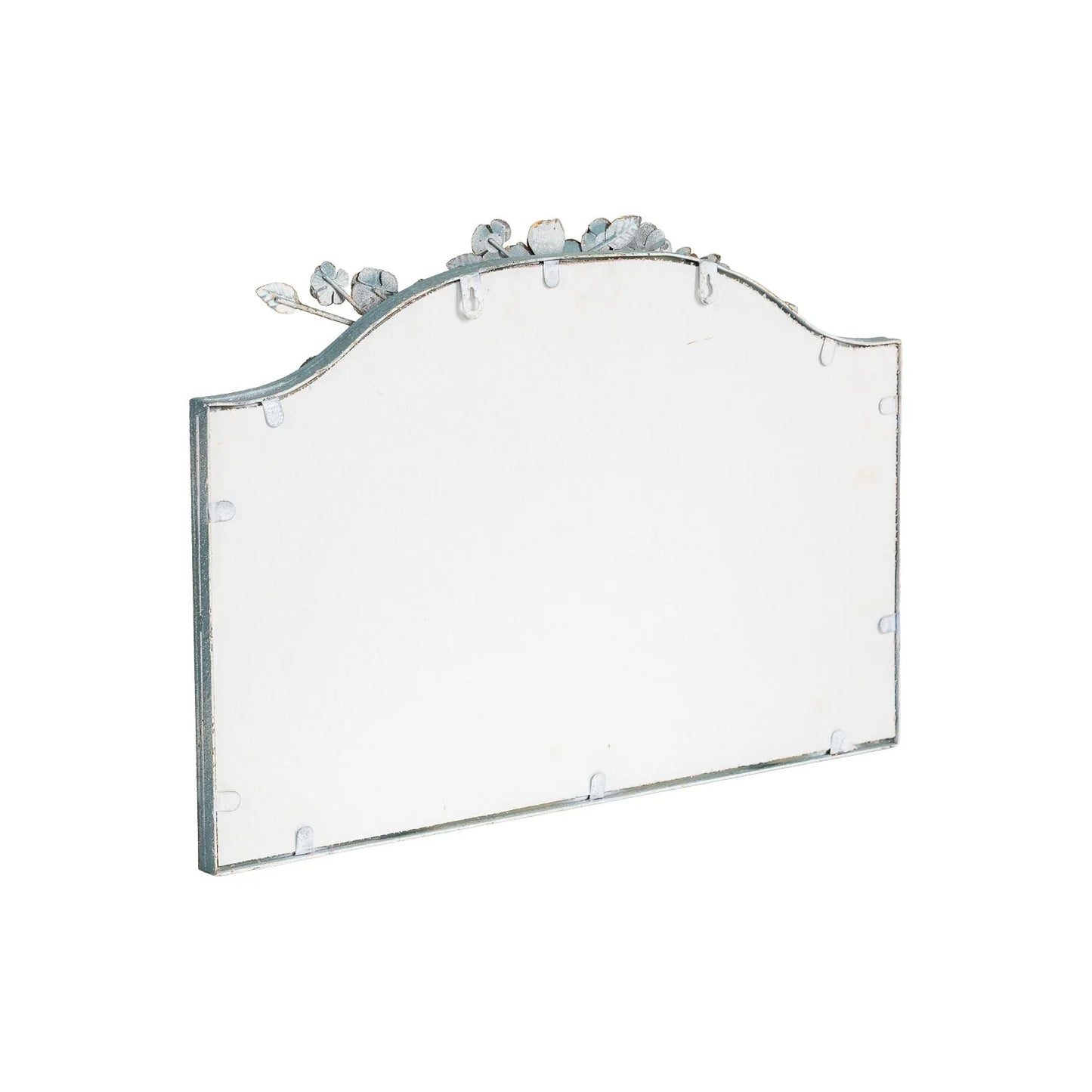 ESPEJO PARED MADERA FLORES