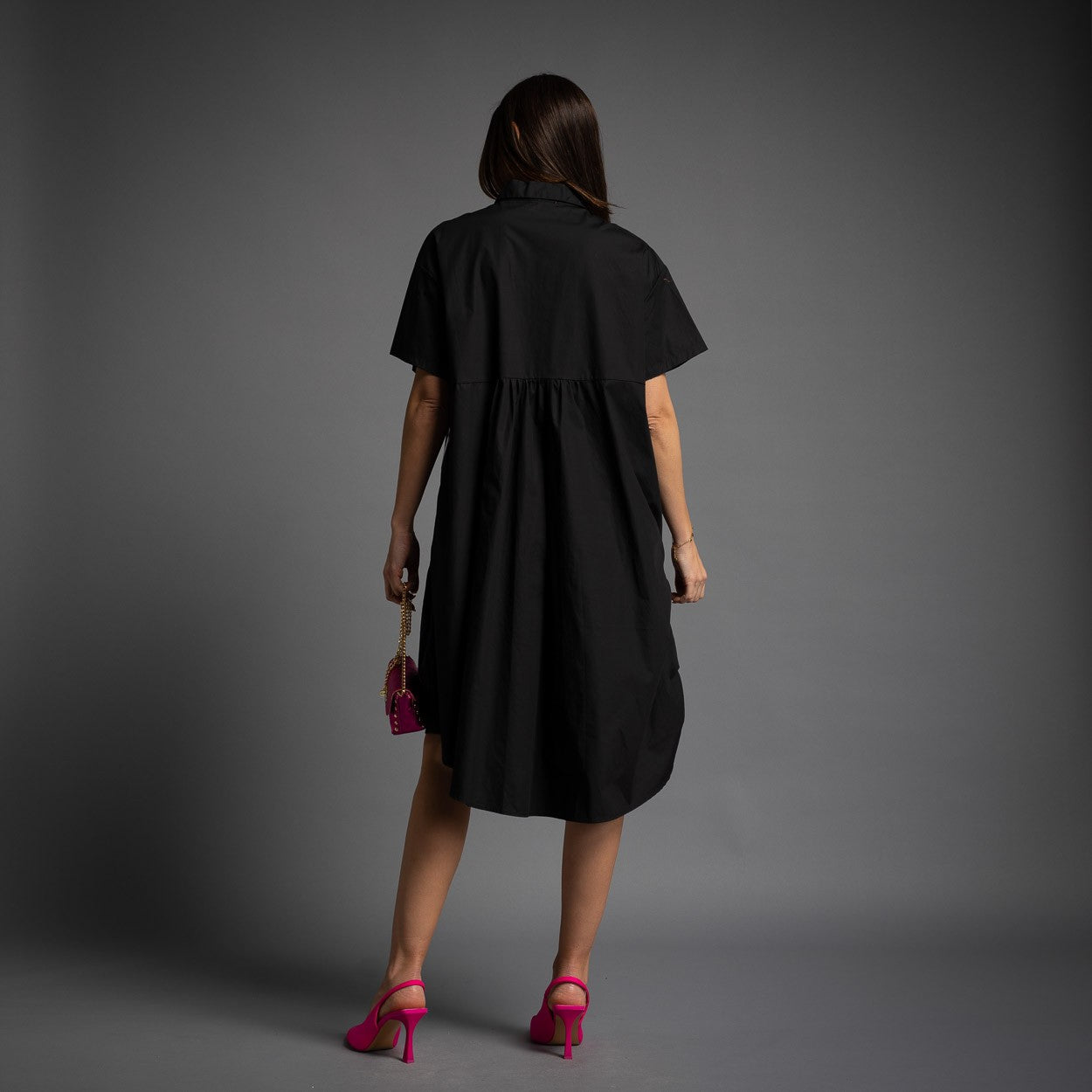 VESTIDO CAMISERO FLOR LENTEJUELAS Y PERLAS