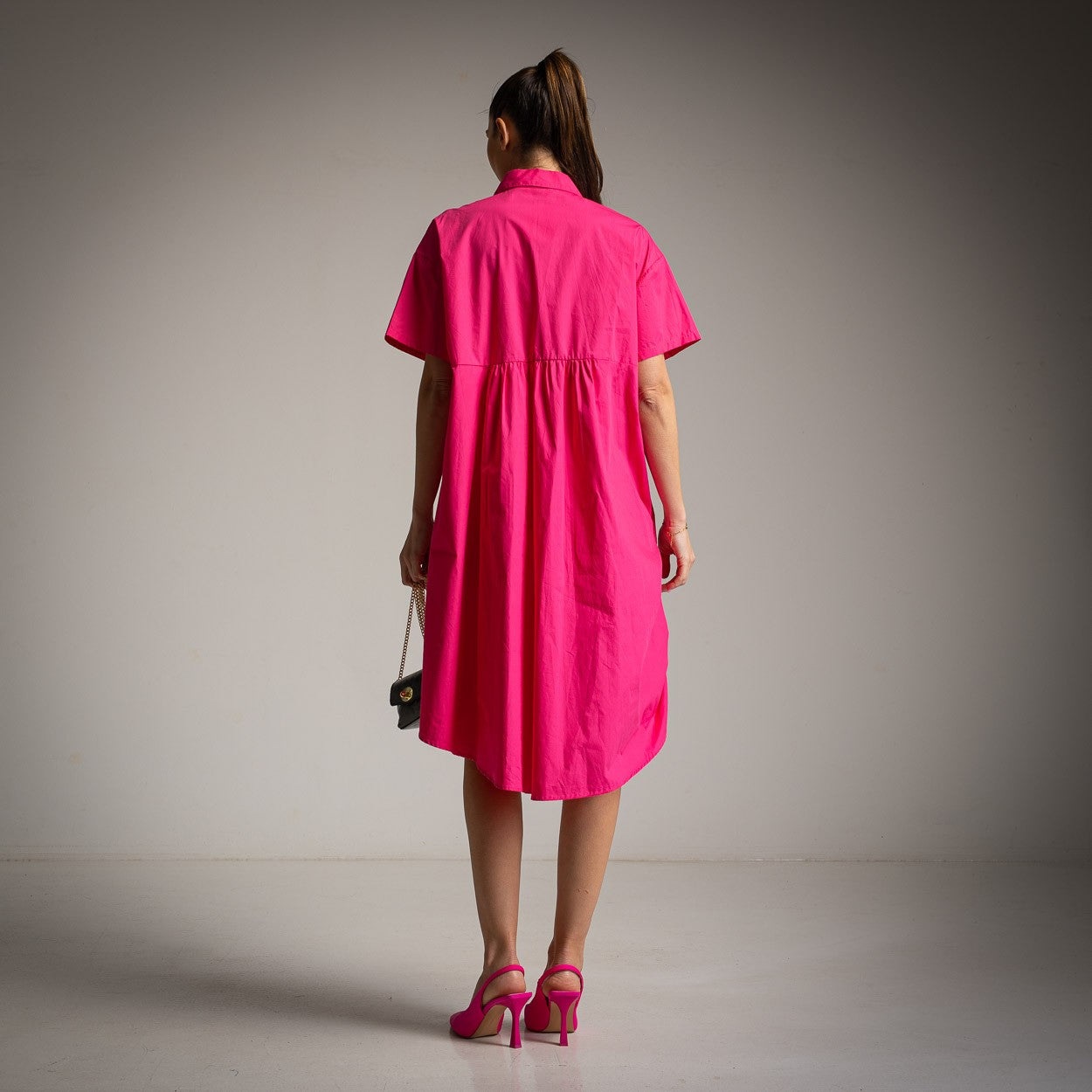 VESTIDO CAMISERO FLOR LENTEJUELAS Y PERLAS