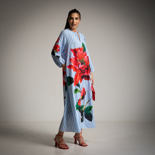 VESTIDO BOLSILLOS RAYA ANCHA