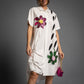 VESTIDO CAMISERO FLOR LENTEJUELAS Y PERLAS
