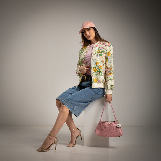 BOMBER FLORAL PRINT
