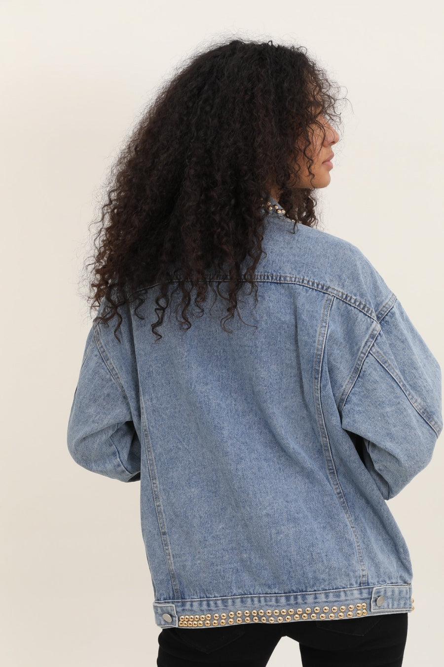 CAZADORA DENIM STRASS
