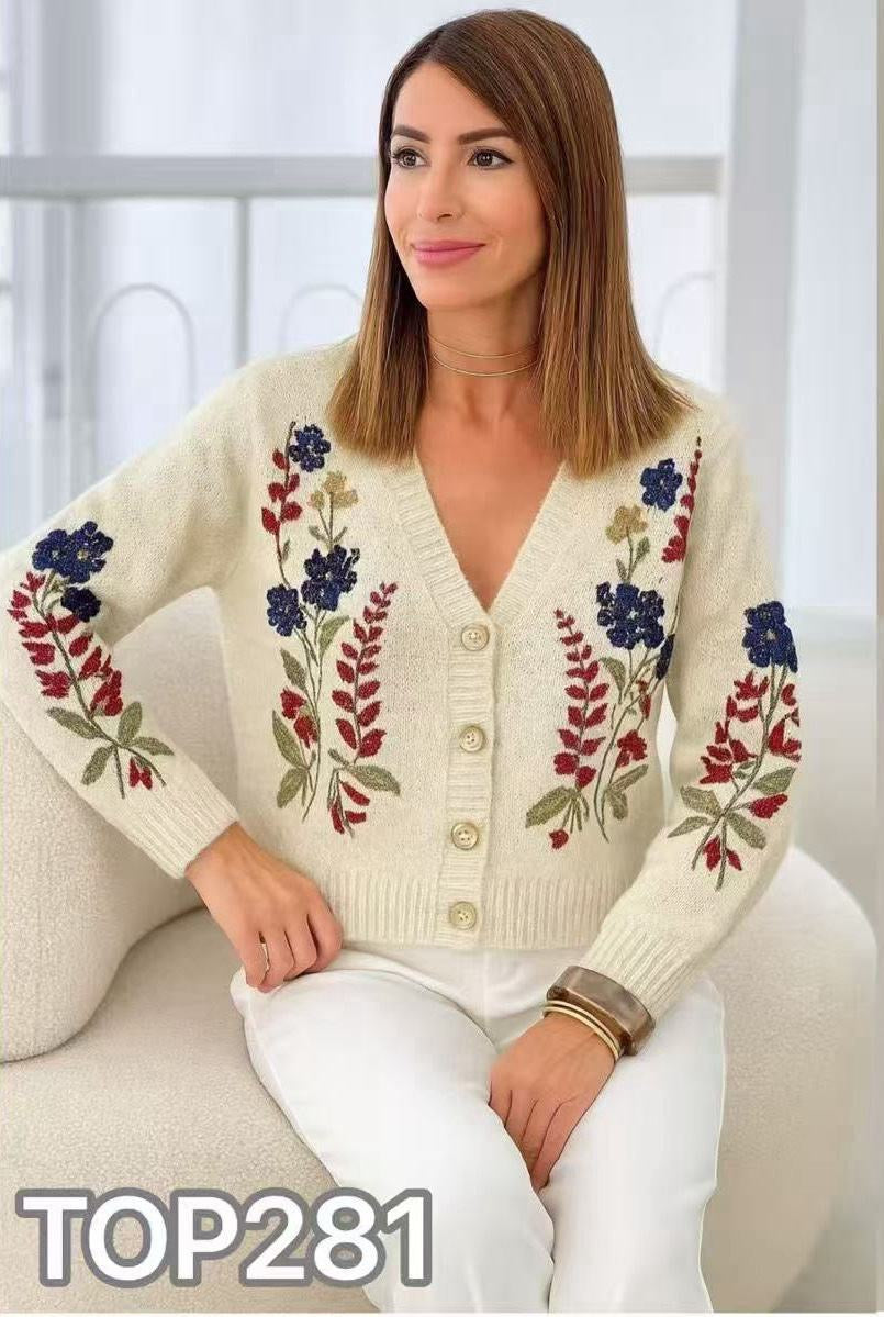 CHAQUETA FLORES LENTEJUELAS