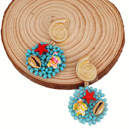 PENDIENTES TORTUGA Y CONCHA