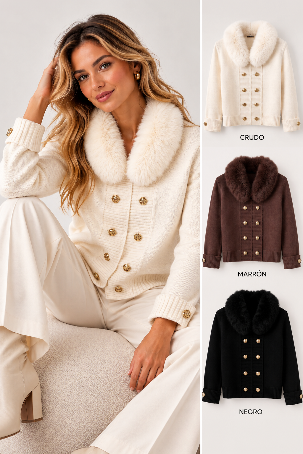 CHAQUETA CUELLO PELO