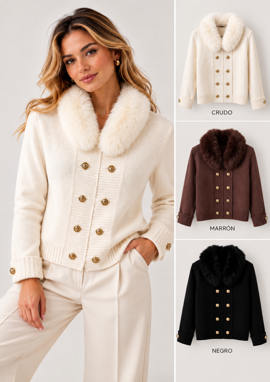 CHAQUETA CUELLO PELO