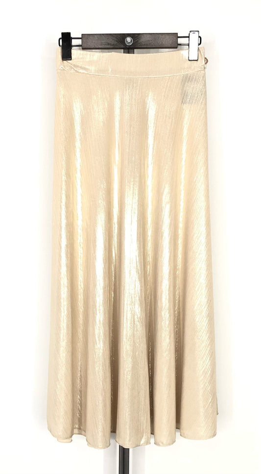 FALDA BEIGE BRILLO