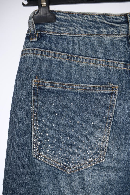 PANTALÓN DENIM TACHAS