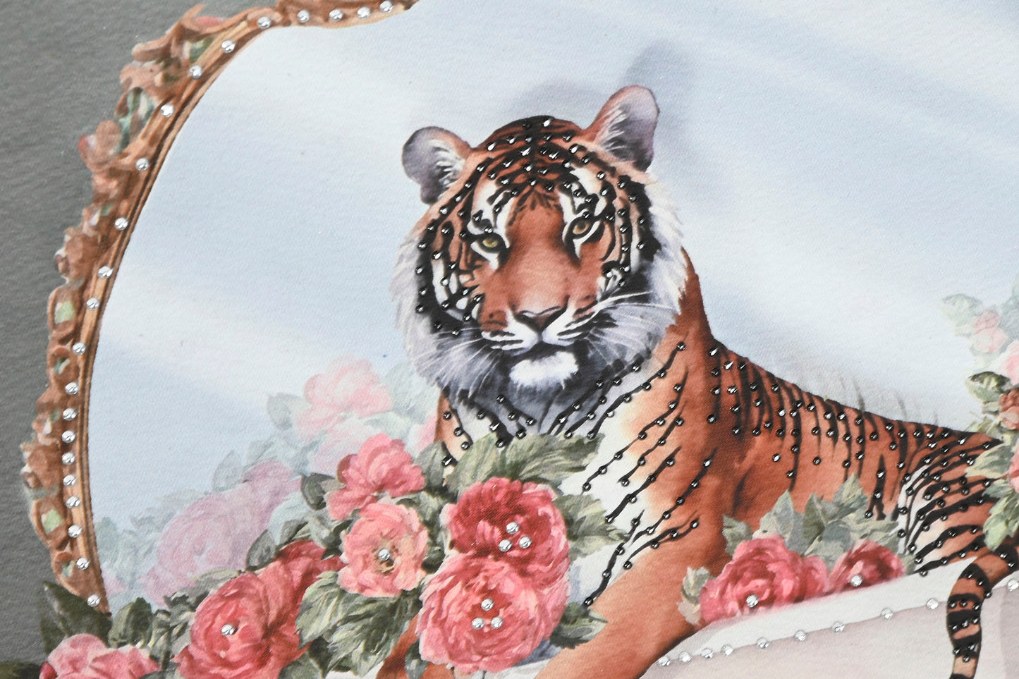 CUADRO LIENZO TIGRE BAÑERA 3D