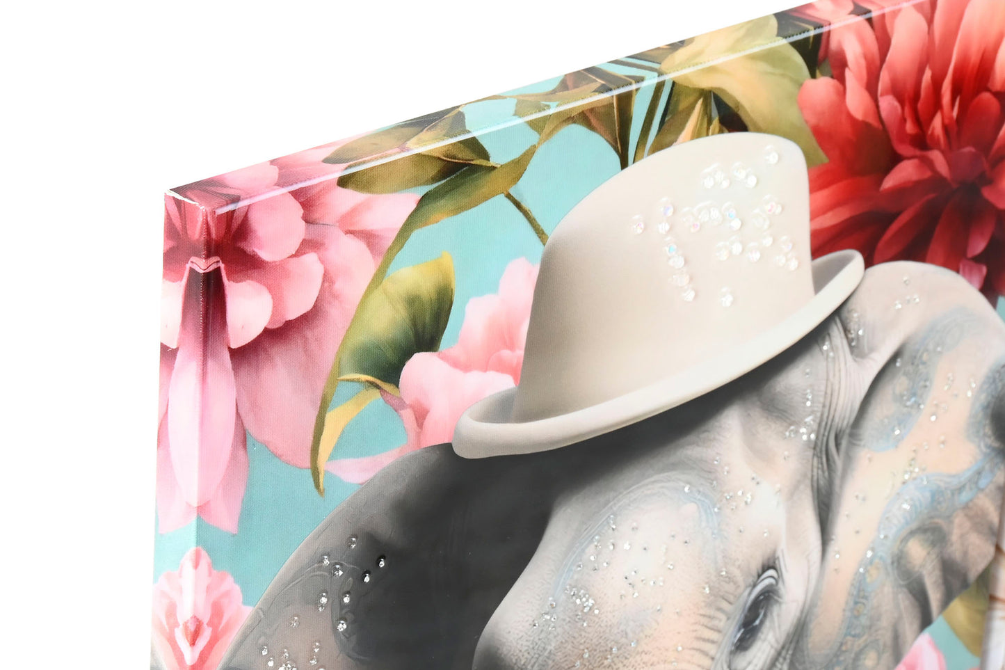 CUADRO LIENZO ANIMALES FLORES