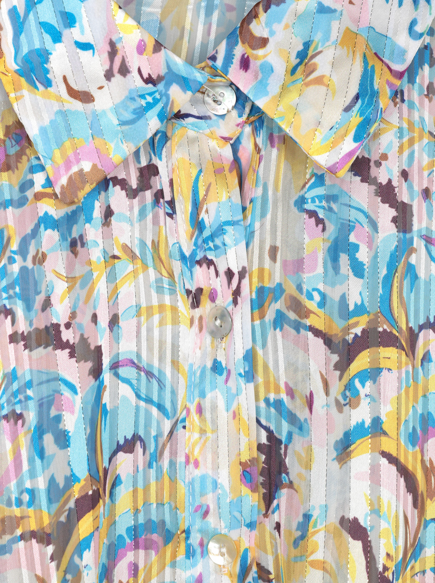 CAMISA SEDA HILO METALIZADO