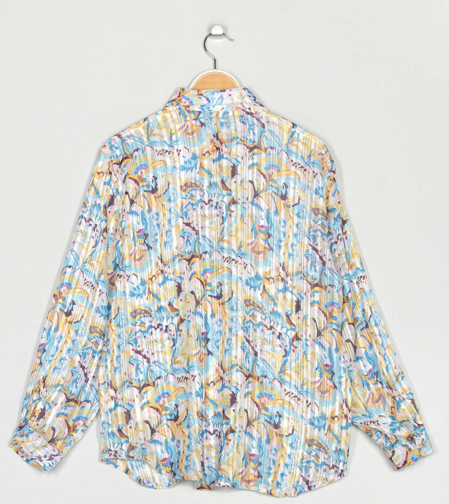 CAMISA SEDA HILO METALIZADO