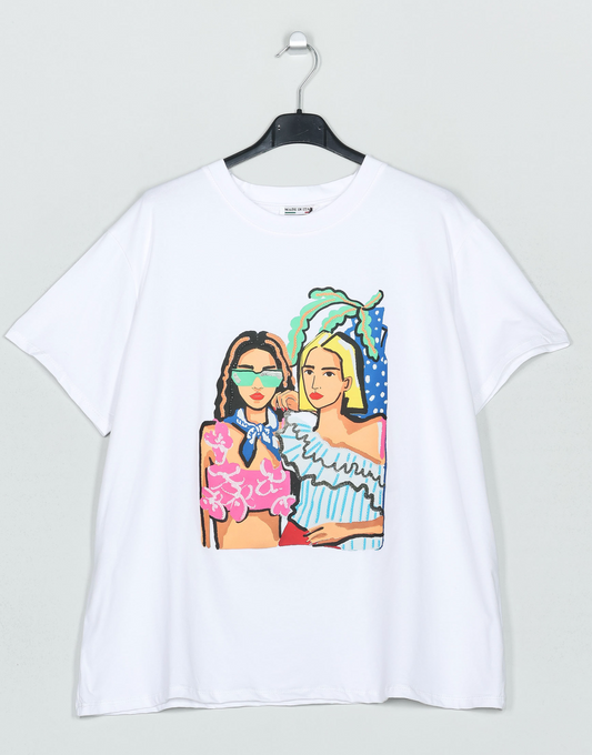 CAMISETA CHICAS STRASS
