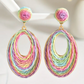PENDIENTES OVALADOS RAFIA