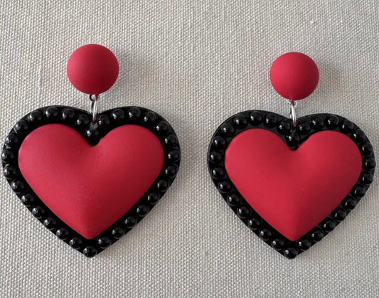 PENDIENTES CORAZÓN FLÚOR