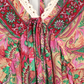 VESTIDO ESTAMPADO CON PUNTILLA