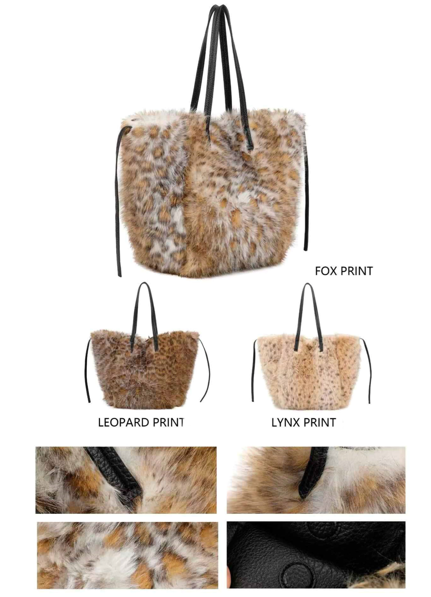 SHOPPER DE PELO ESTAMPADO ANIMALPRINT