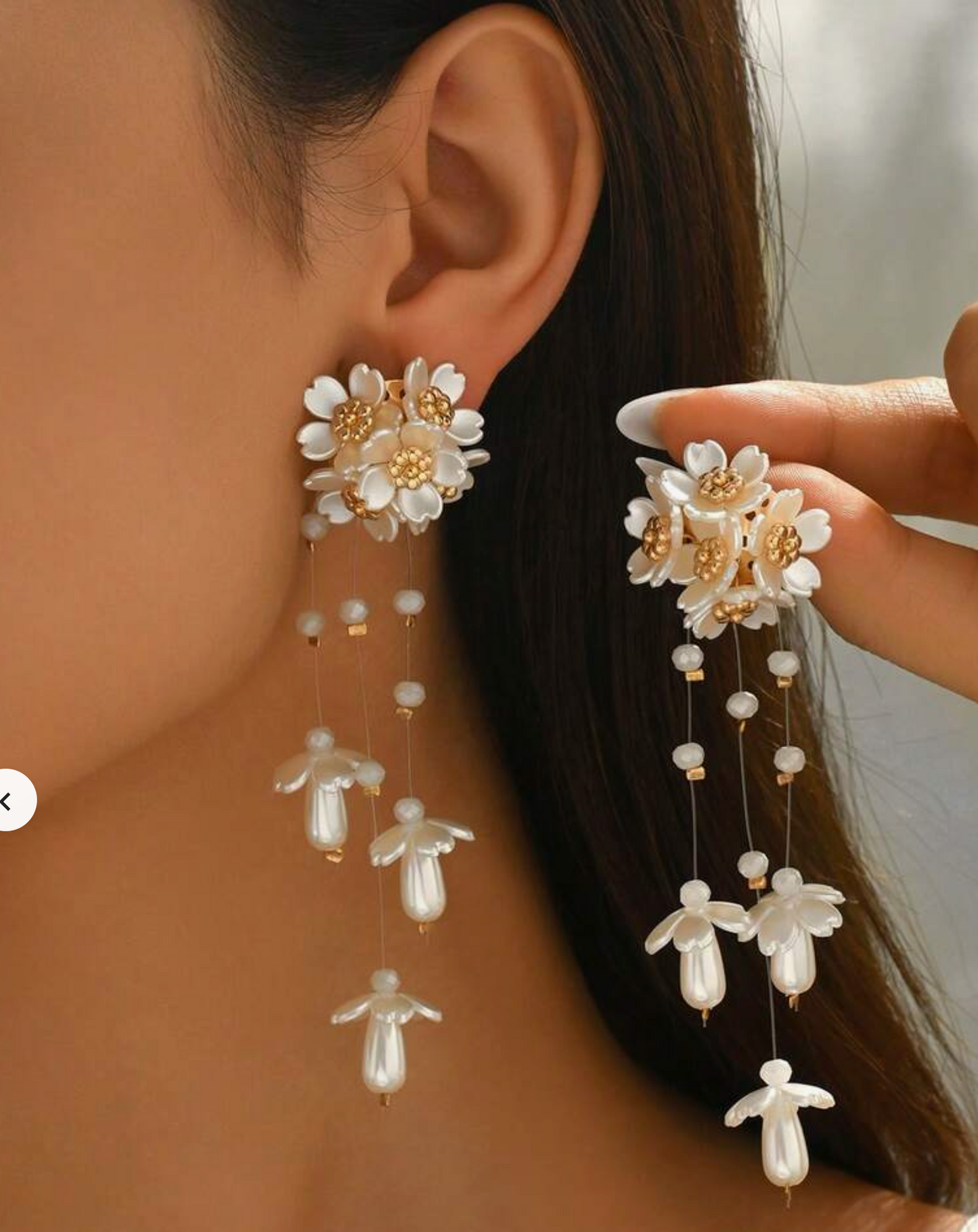 PENDIENTES ELEGANTES FLORES