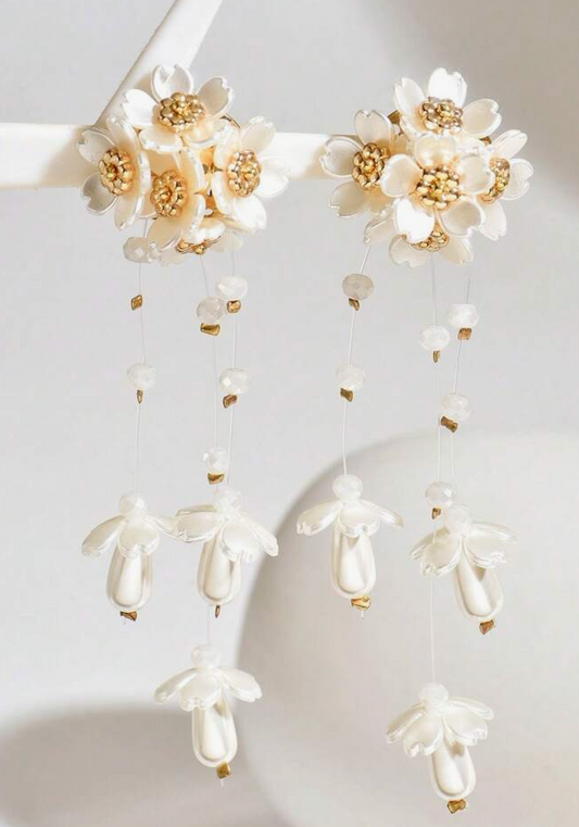 PENDIENTES ELEGANTES FLORES