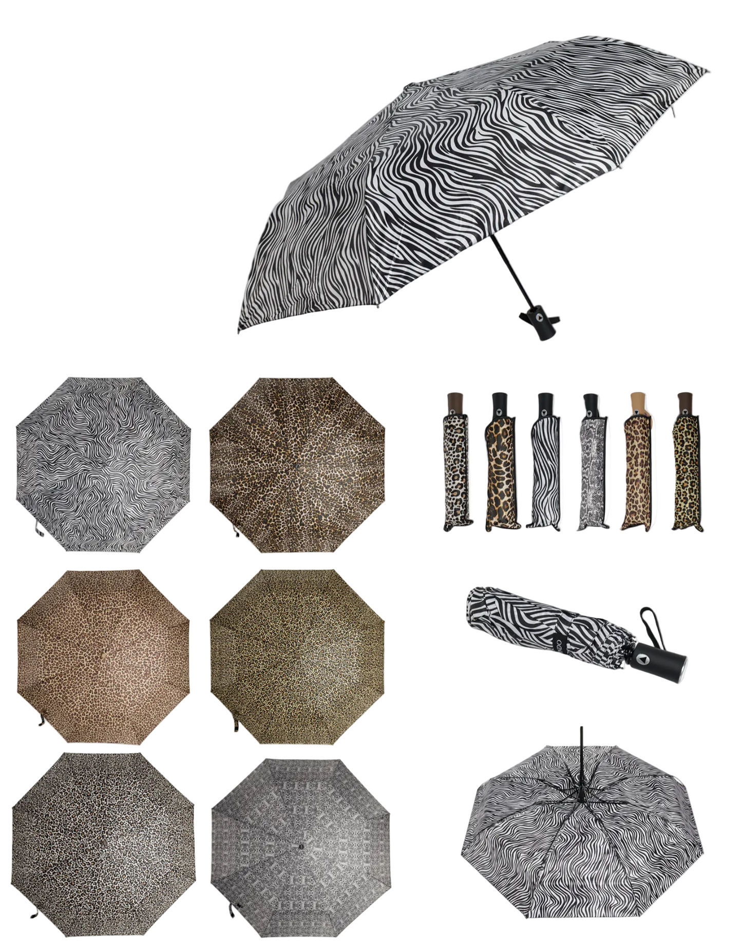 PARAGUAS PLEGABLE ANIMALPRINT