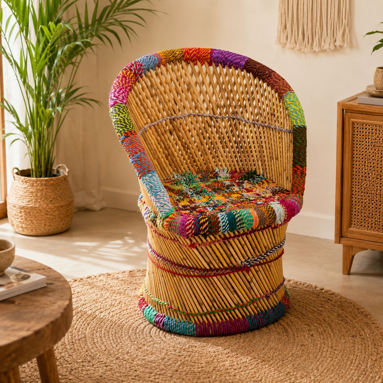 SILLÓN BAMBÚ TRENZADO